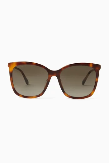 Nerea Square Frame Sunglasses in Acetate