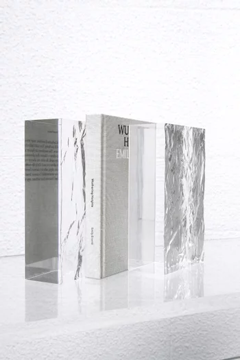 Crushed Ice Bookends, Set of 2