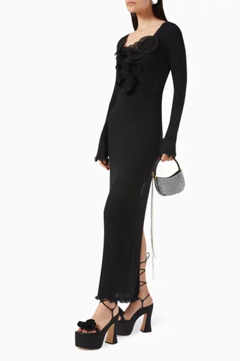 Shirred Midi dress in Lyocell-blend