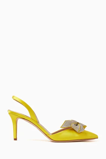 Emmanuel 70 Slingback Sandals in Satin