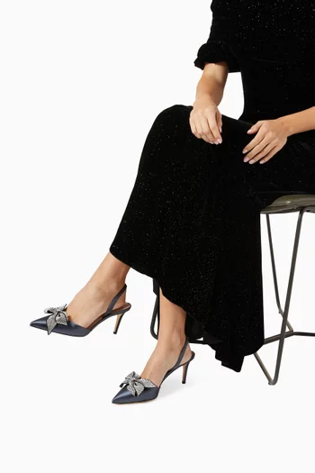 Emmanuel 70 Slingback Sandals in Satin
