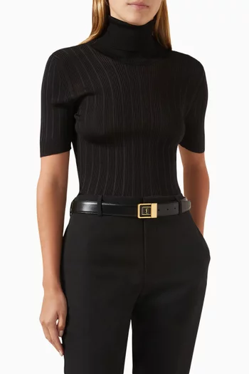 La 66 Buckle Belt in Leather