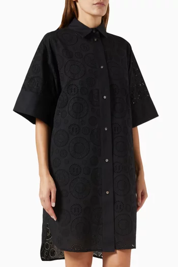 Shirt Dress in Broderie Anglaise