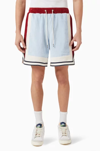 Curtis Colour-block Shorts in Corduroy