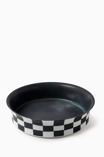 Large Damier Bowl in Porcelain