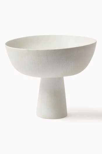 Medium Terra Bowl on Stand in Porcelain