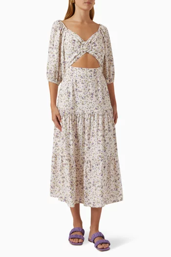 Hailey Midi Dress in Viscose-blend