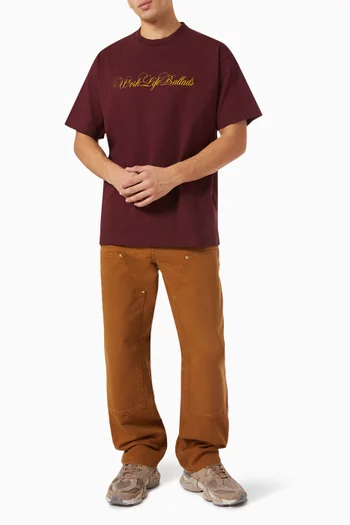 Double Knee Pants in Cotton-canvas
