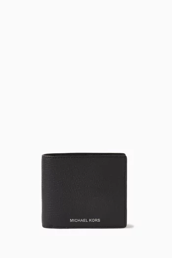 Hudson Billfold Wallet in Pebbled Leather