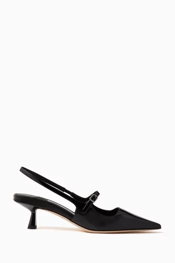 Didi 45 Slingback Mules in Patent Leather