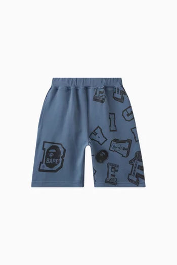 College Logo Shorts in Cotton