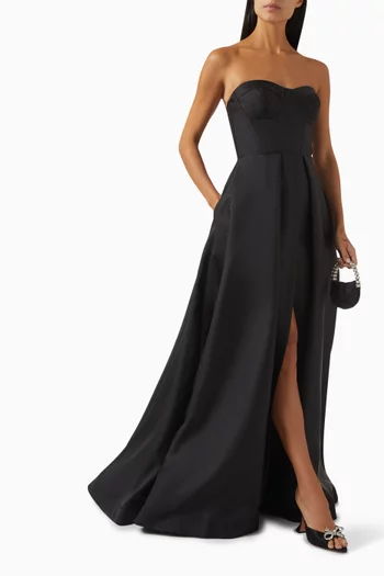 Corset Top Gown in Satin