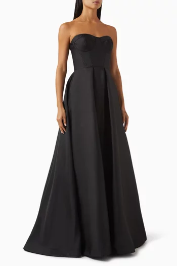 Corset Top Gown in Satin