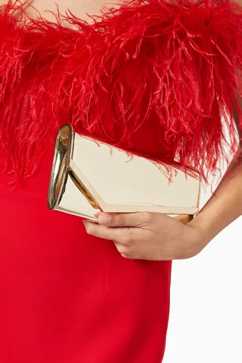 Emmie Clutch in Metallic Leather