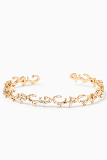 Hobb Baguette Diamond Cuff Bracelet in 18kt Gold