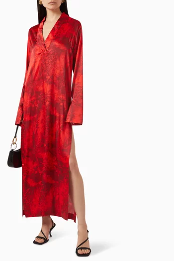 Madison Maxi Dress in Satin Silk