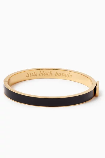 "Little Black" Thin Idiom Bangle