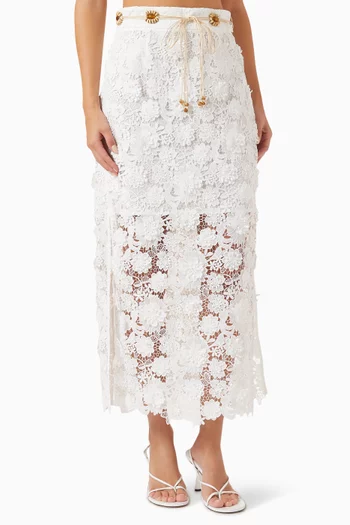 Raie Lace Flower Skirt