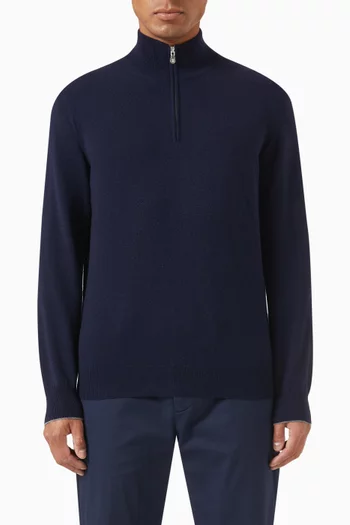 Zip-turtleneck Sweater in Cashmere