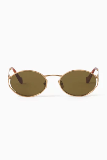 Oval Sunglasses in Metal