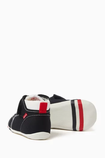 Logo Velcro & Lace Sneakers in Canvas