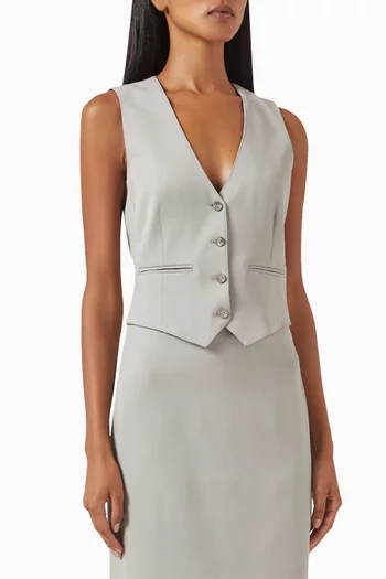 Single-breasted Waistcoat in Wool