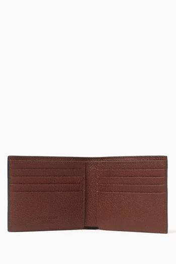 Logo Bifold Wallet in Calf Leather