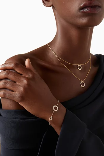 Revolve Trio Diamonds Bracelet in 18kt Mixed Gold