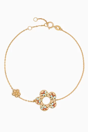 سوار فرفشة بلوم ذهب عيار 18