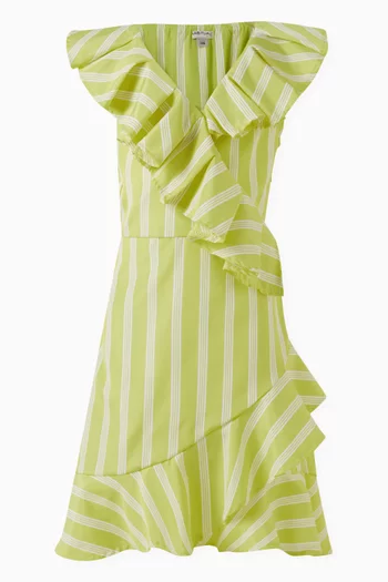 High-low Ruffled Dress in Polyester