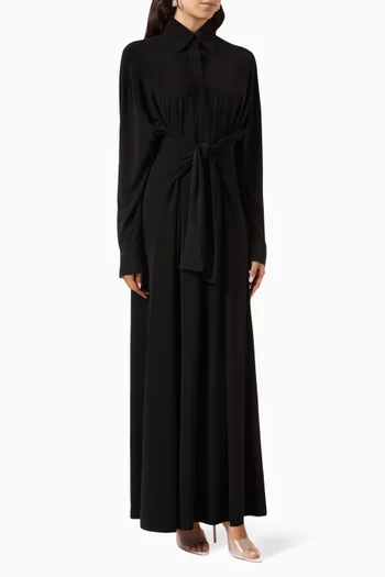 Oversized Ty Front NK  Shirt Gown in Poly Lycra