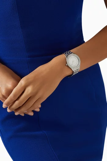 Harlowe Crystal Stainless Steel Watch, 38mm