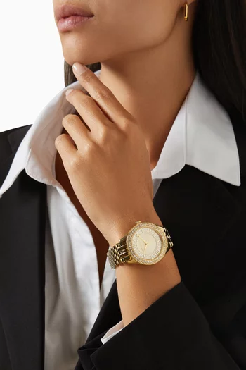 Harlowe Crystal Stainless Steel Watch, 38mm