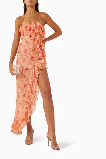 Tranquilla Frill Dress in Chiffon