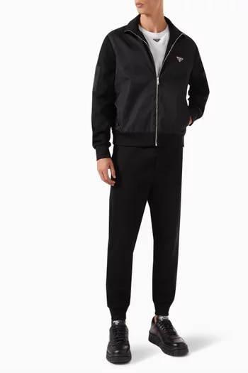 Logo Re-Nylon Jogging Pants in Cotton Fleece