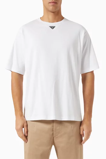 Logo T-shirt in Cotton Interlock