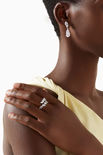 Marquis Ring in Rhodium-plated Brass