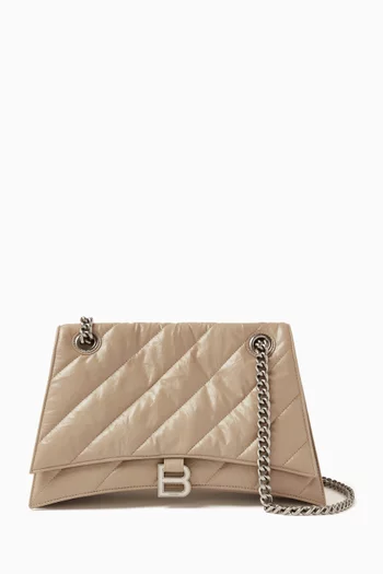 Medium Crush Chain Bag in Quilted Leather