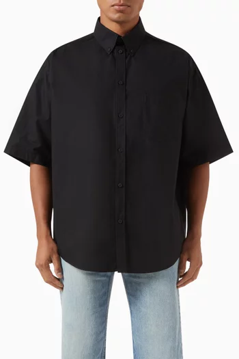 Crypto Large-fit Shirt in Cotton-poplin