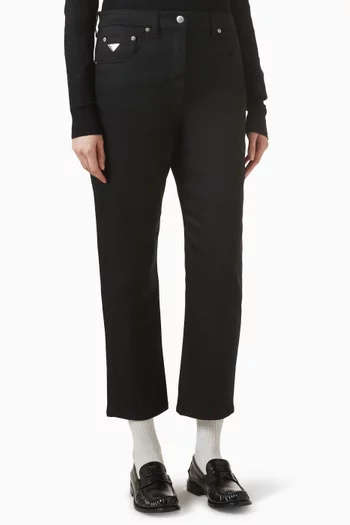 بنطال جينز بخمسة جيوب دينم مطاطي