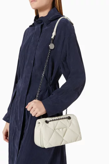 Front Flap Crossbody Bag in Faux Nappa