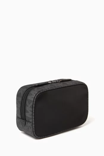 Brooklyn Zip Pouch in Nylon & Logo Canvas
