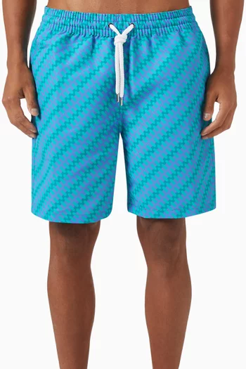 Printed Board Swim Shorts