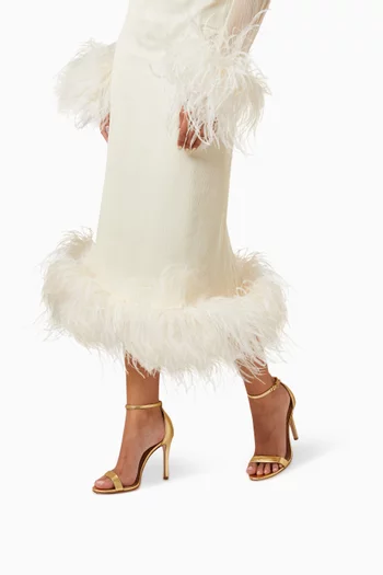 Stiletto 110 Sandals in Metallic Leather