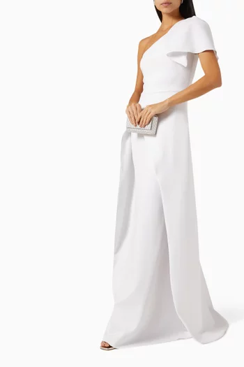 One-shoulder Gown in Scuba