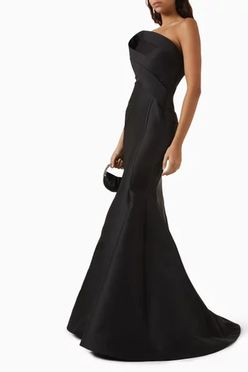 Strapless Gown in Stretch-taffeta