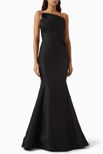 Strapless Gown in Stretch-taffeta