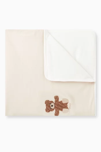 Embroidered Teddy Blanket in Jersey