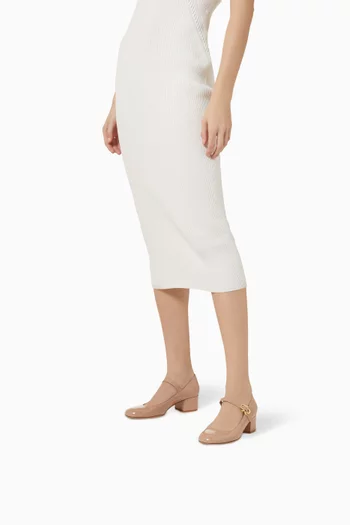 Mary Ribbon 45 Pumps in Patent Leather