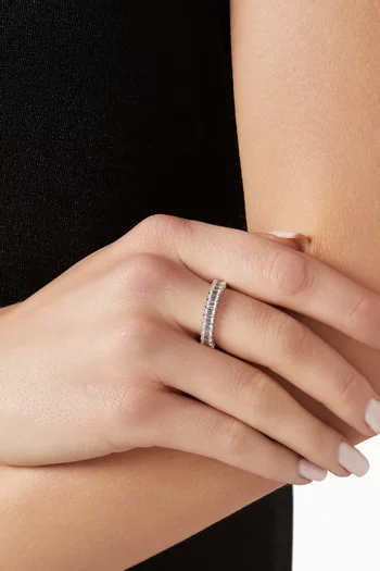 All-over Crystal Ring in Sterling Silver